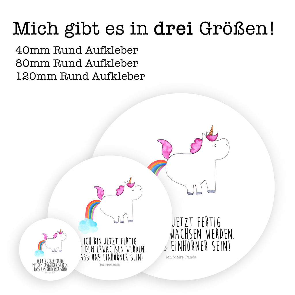 80mm Rund Aufkleber Einhorn Pupsend Sticker, Aufkleber, Etikett, Einhorn, Einhörner, Einhorn Deko, Pegasus, Unicorn, Pups, Regenbogen, Glitzer, Einhornpower, Erwachsenwerden, Spaß, lustig, Freundin