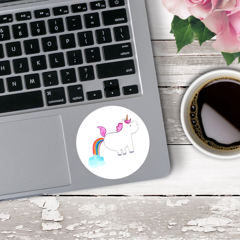80mm Rund Aufkleber Einhorn Pupsend Sticker, Aufkleber, Etikett, Einhorn, Einhörner, Einhorn Deko, Pegasus, Unicorn, Pups, Regenbogen, Glitzer, Einhornpower, Erwachsenwerden, Spaß, lustig, Freundin