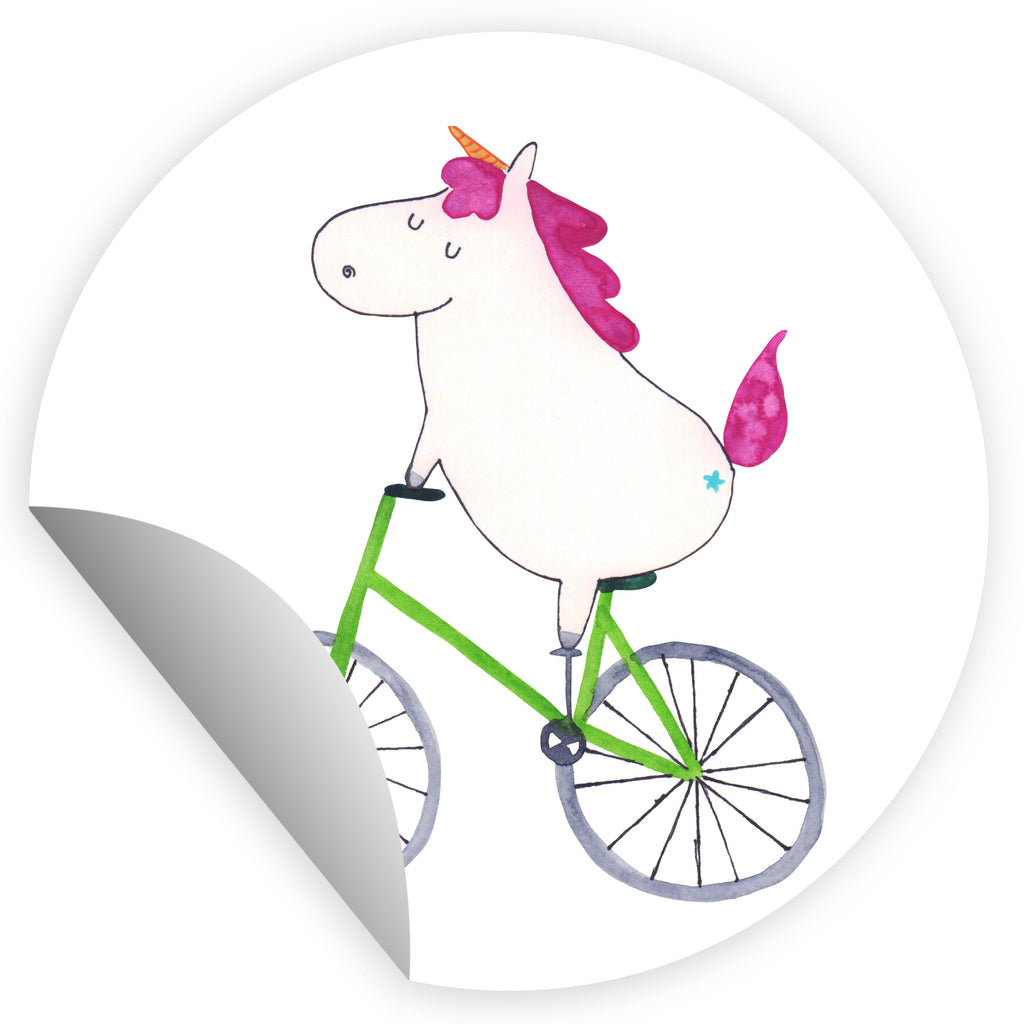 80mm Rund Aufkleber Einhorn Radfahrer Sticker, Aufkleber, Etikett, Einhorn, Einhörner, Einhorn Deko, Pegasus, Unicorn, Radfahren, Radfahrer, Rad, Bike, Feenstaub, Konfetti, Luxusproblem, Kummer, Liebeskummer
