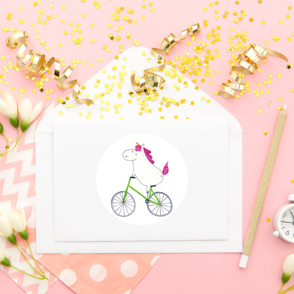 80mm Rund Aufkleber Einhorn Radfahrer Sticker, Aufkleber, Etikett, Einhorn, Einhörner, Einhorn Deko, Pegasus, Unicorn, Radfahren, Radfahrer, Rad, Bike, Feenstaub, Konfetti, Luxusproblem, Kummer, Liebeskummer