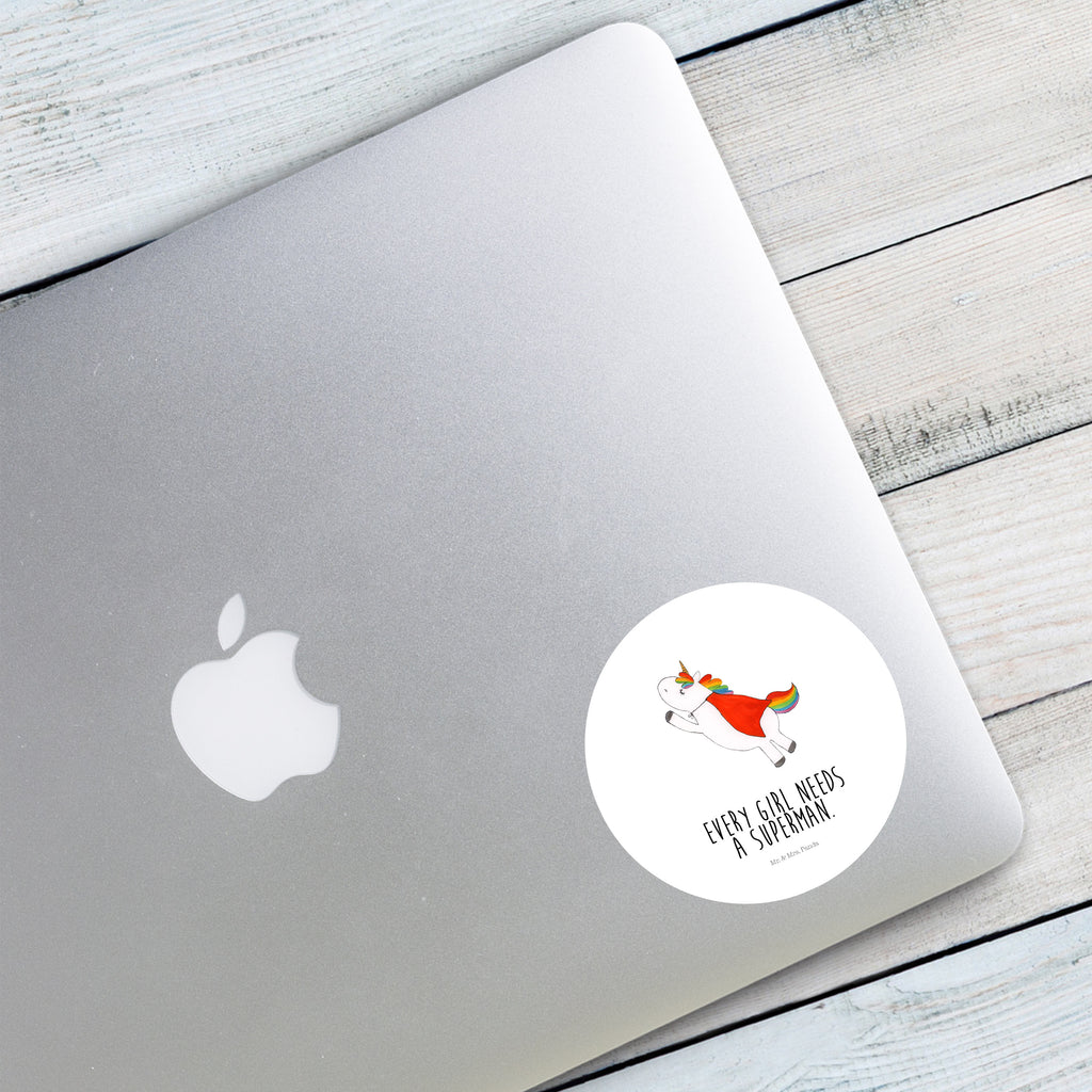 80mm Rund Aufkleber Einhorn Super