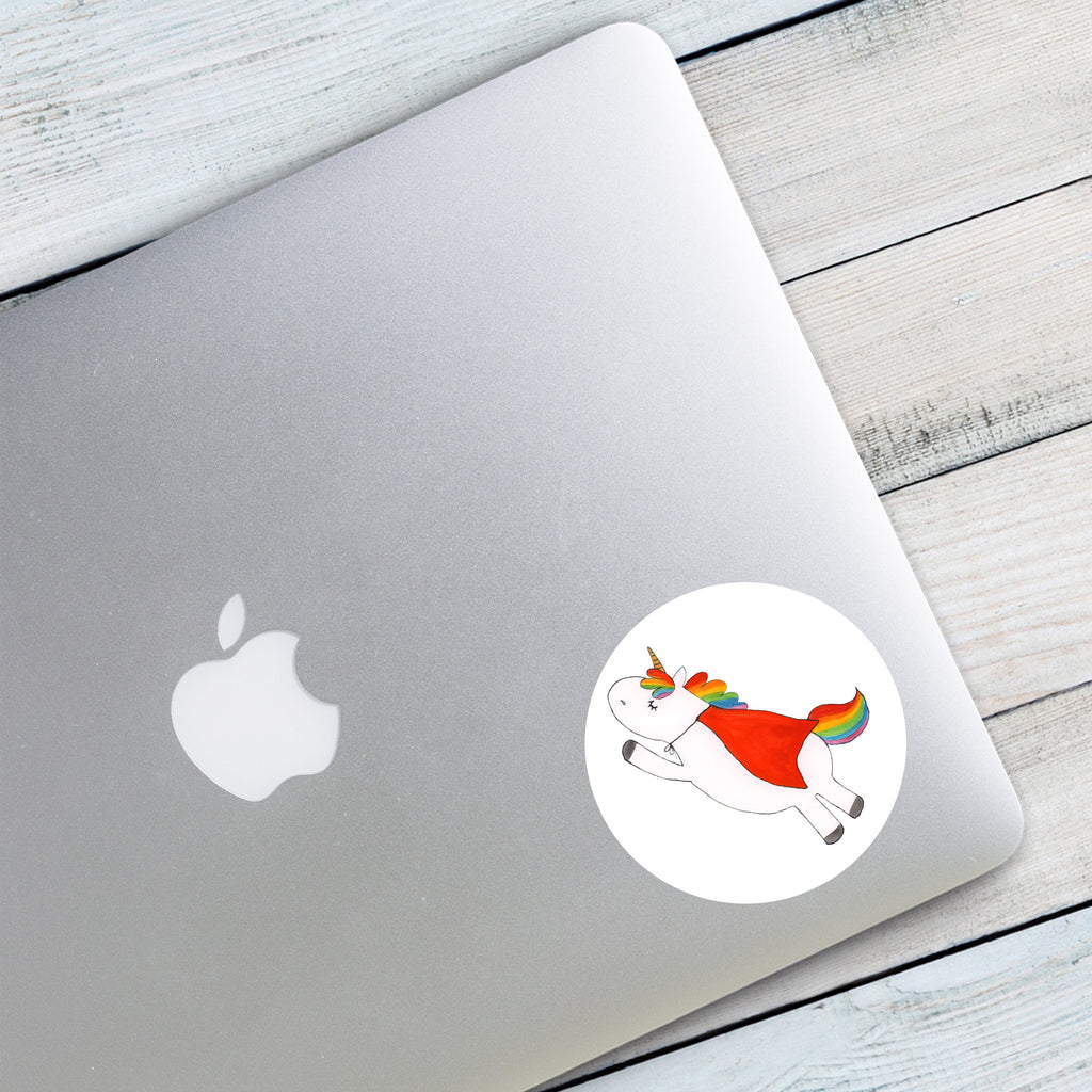 80mm Rund Aufkleber Einhorn Super