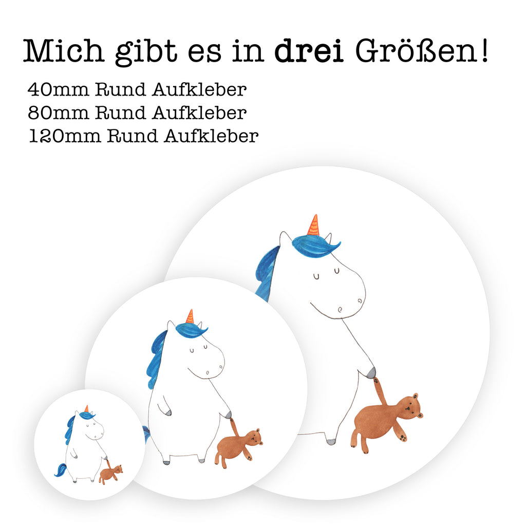 80mm Rund Aufkleber Einhorn Teddy Sticker, Aufkleber, Etikett, Einhorn, Einhörner, Einhorn Deko, Pegasus, Unicorn, schlafen, gute Nacht, Single, Bett, Träumen, Freundin, Singleleben