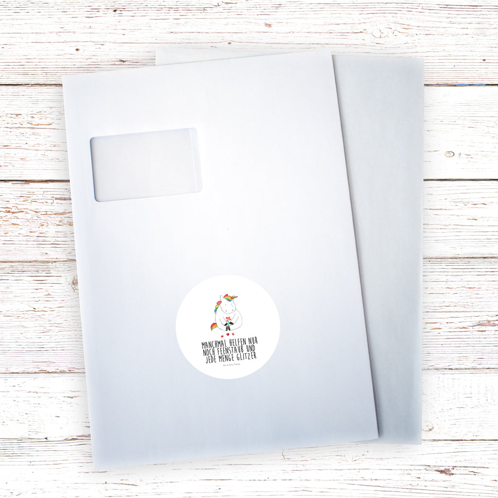 80mm Rund Aufkleber Einhorn Traurig Sticker, Aufkleber, Etikett, Einhorn, Einhörner, Einhorn Deko, Pegasus, Unicorn, Glitzer, Trösten. Freundschaft, Freunde, Liebe, Trauer, Grußkarte, Blume