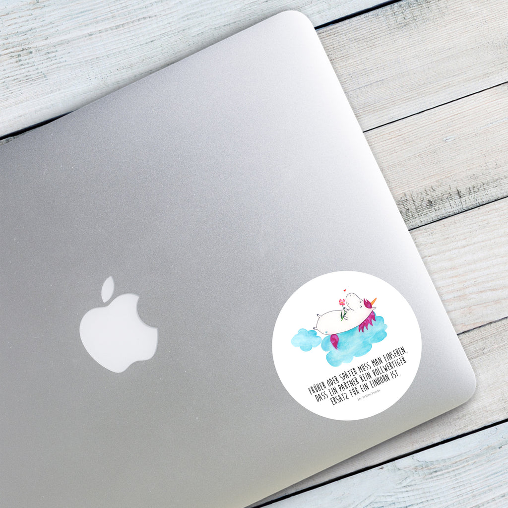80mm Rund Aufkleber Einhorn verliebt auf Wolke Sticker, Aufkleber, Etikett, Einhorn, Einhörner, Einhorn Deko, Pegasus, Unicorn, verliebt, Liebe, Liebesbeweis, Freundin, Wolke