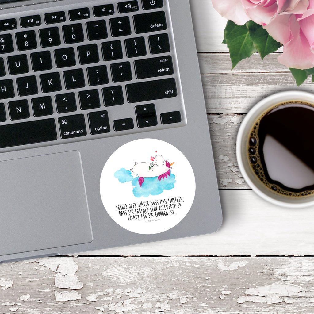 80mm Rund Aufkleber Einhorn verliebt auf Wolke Sticker, Aufkleber, Etikett, Einhorn, Einhörner, Einhorn Deko, Pegasus, Unicorn, verliebt, Liebe, Liebesbeweis, Freundin, Wolke
