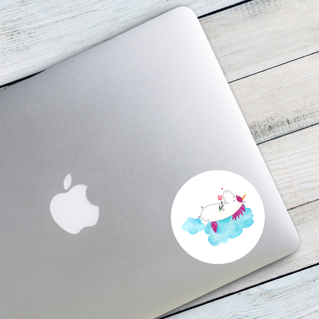 80mm Rund Aufkleber Einhorn verliebt auf Wolke Sticker, Aufkleber, Etikett, Einhorn, Einhörner, Einhorn Deko, Pegasus, Unicorn, verliebt, Liebe, Liebesbeweis, Freundin, Wolke
