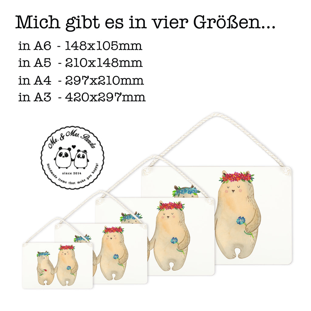 Deko Schild Bären mit Blumenkranz Dekoschild, Deko Schild, Schild, Tür Schild, Türschild, Holzschild, Wandschild, Wanddeko, Familie, Vatertag, Muttertag, Bruder, Schwester, Mama, Papa, Oma, Opa, Bär, Bären, Mutter, Mutti, Mami, Lieblingsmensch, Lieblingsmama, beste Mutter, weltbeste Mama, Geschenk Mama. Muttertag, Tochter, Kind, Kinder, Töchter, Family, Vorbild