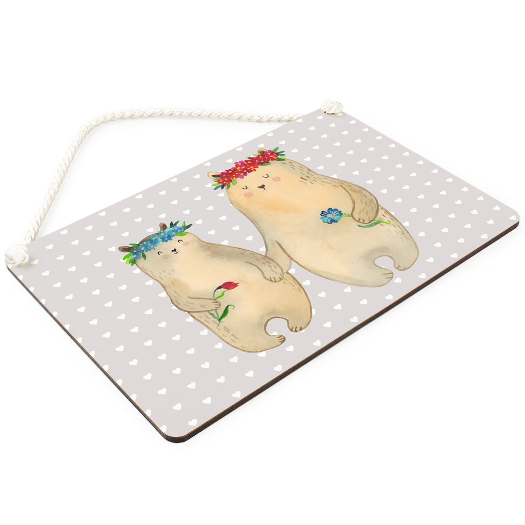 Deko Schild Bären mit Blumenkranz Dekoschild, Deko Schild, Schild, Tür Schild, Türschild, Holzschild, Wandschild, Wanddeko, Familie, Vatertag, Muttertag, Bruder, Schwester, Mama, Papa, Oma, Opa, Bär, Bären, Mutter, Mutti, Mami, Lieblingsmensch, Lieblingsmama, beste Mutter, weltbeste Mama, Geschenk Mama. Muttertag, Tochter, Kind, Kinder, Töchter, Family, Vorbild