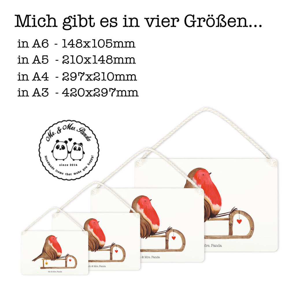 Deko Schild Rotkehlchen Schlitten Weihnachten, Schlitten, Vogel Dekoschild, Deko Schild, Schild, Tür Schild, Türschild, Holzschild, Wandschild, Wanddeko  Winter, Weihnachten, Weihnachtsdeko, Nikolaus, Advent, Heiligabend, Wintermotiv