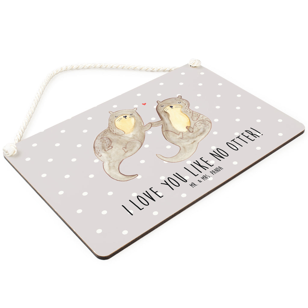 Deko Schild Otter händchenhaltend Dekoschild, Deko Schild, Schild, Tür Schild, Türschild, Holzschild, Wandschild, Wanddeko, Otter, Fischotter, Seeotter, Otter Seeotter See Otter