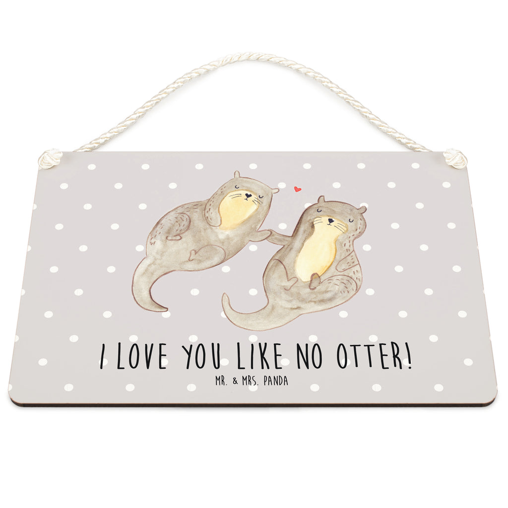 Deko Schild Otter händchenhaltend Dekoschild, Deko Schild, Schild, Tür Schild, Türschild, Holzschild, Wandschild, Wanddeko, Otter, Fischotter, Seeotter, Otter Seeotter See Otter
