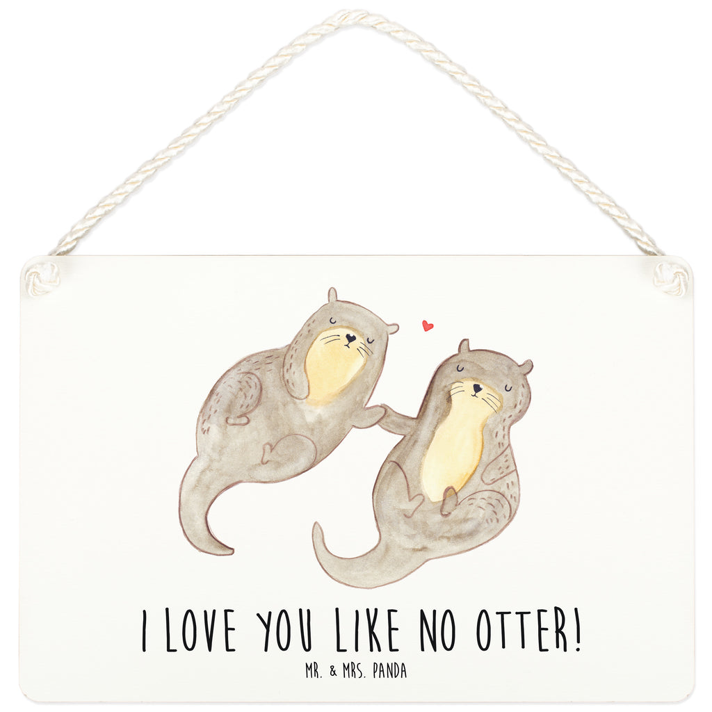 Deko Schild Otter händchenhaltend Dekoschild, Deko Schild, Schild, Tür Schild, Türschild, Holzschild, Wandschild, Wanddeko, Otter, Fischotter, Seeotter, Otter Seeotter See Otter