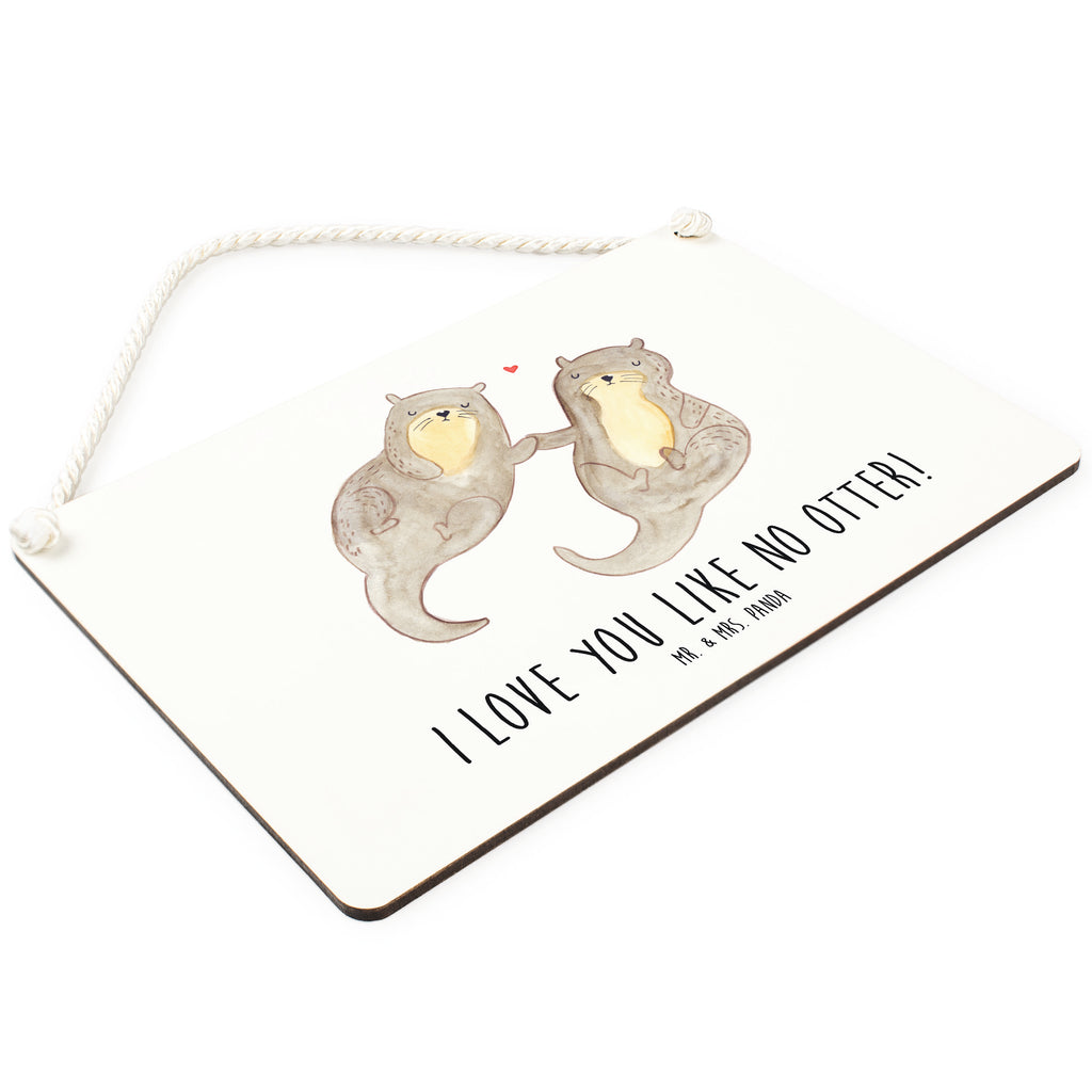Deko Schild Otter händchenhaltend Dekoschild, Deko Schild, Schild, Tür Schild, Türschild, Holzschild, Wandschild, Wanddeko, Otter, Fischotter, Seeotter, Otter Seeotter See Otter