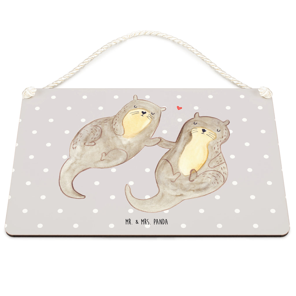 Deko Schild Otter händchenhaltend Dekoschild, Deko Schild, Schild, Tür Schild, Türschild, Holzschild, Wandschild, Wanddeko, Otter, Fischotter, Seeotter, Otter Seeotter See Otter