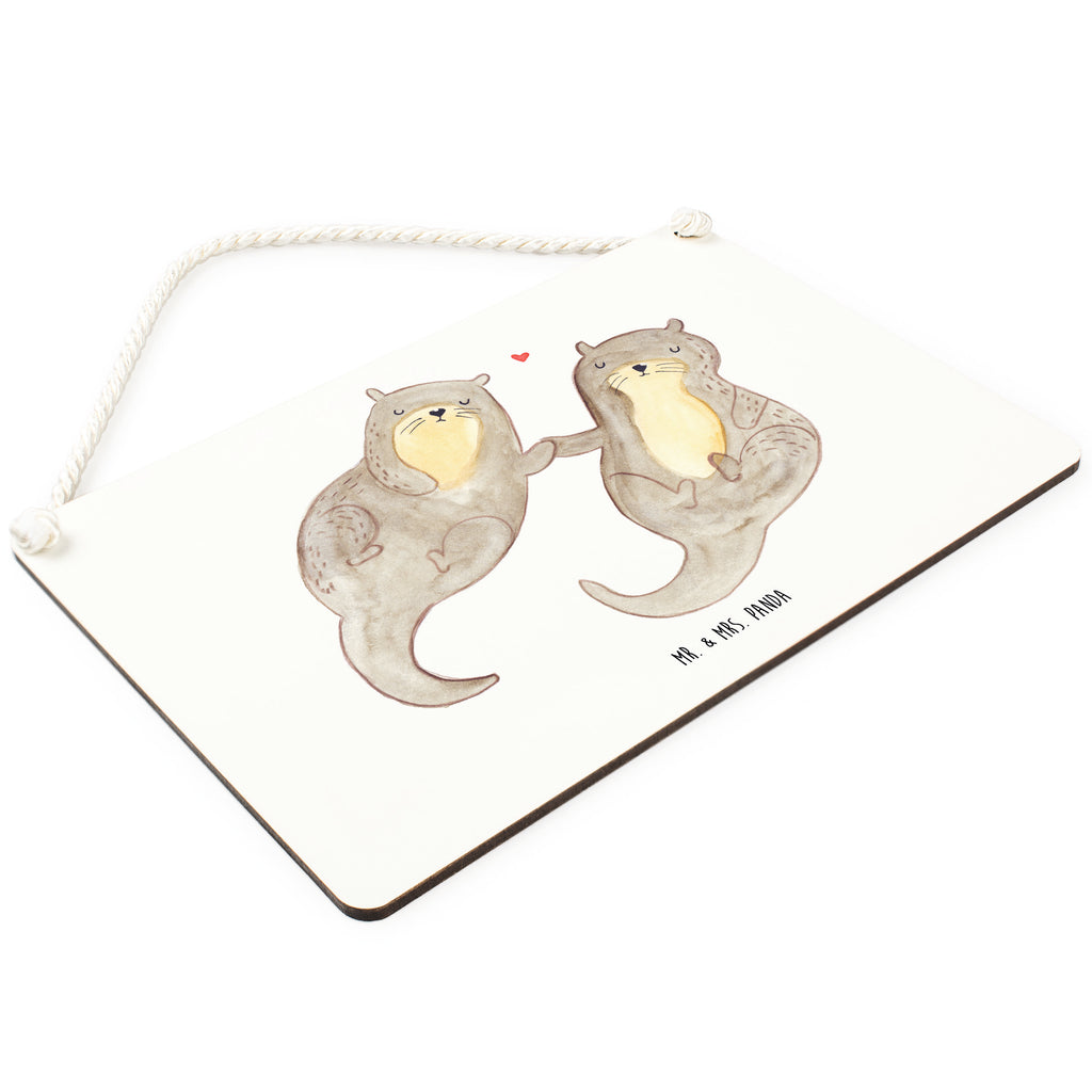 Deko Schild Otter händchenhaltend Dekoschild, Deko Schild, Schild, Tür Schild, Türschild, Holzschild, Wandschild, Wanddeko, Otter, Fischotter, Seeotter, Otter Seeotter See Otter