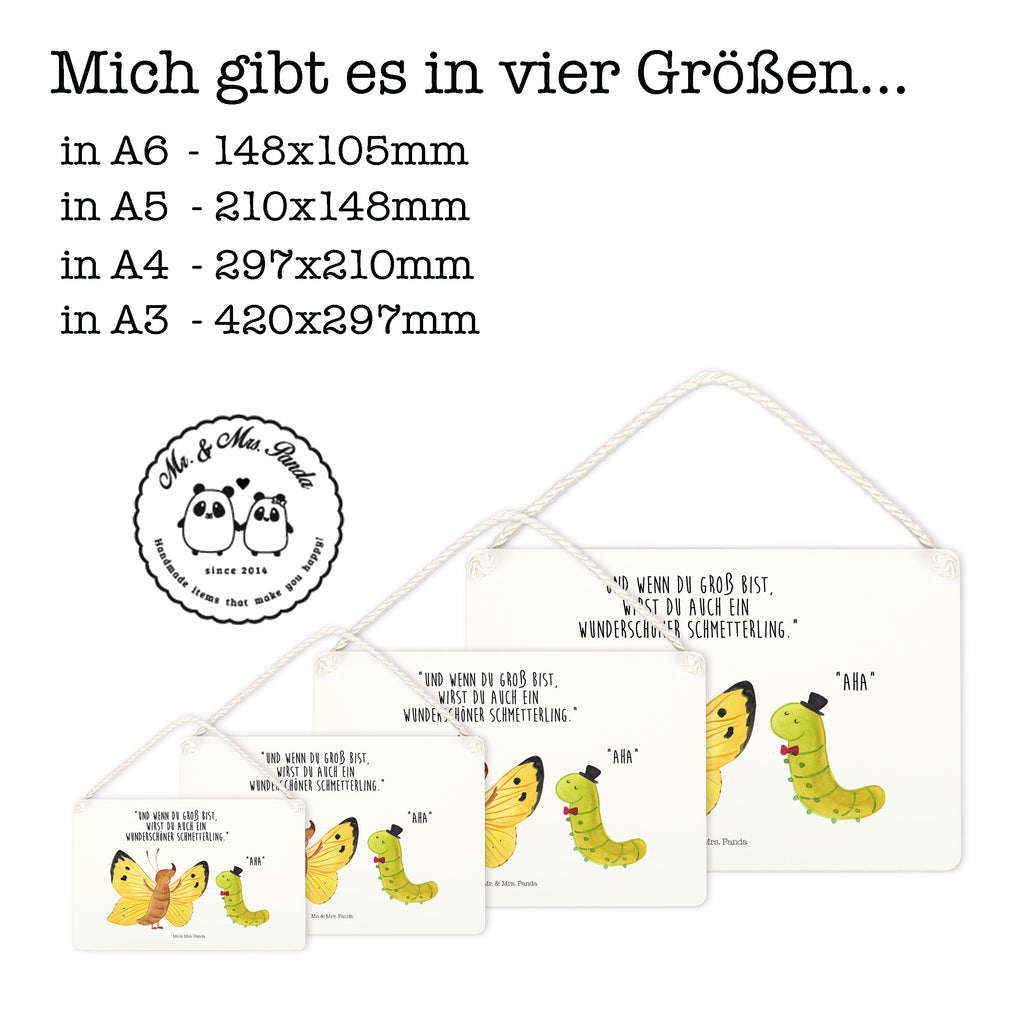 Deko Schild Raupe & Schmetterling Dekoschild, Deko Schild, Schild, Tür Schild, Türschild, Holzschild, Wandschild, Wanddeko, Tiermotive, Gute Laune, lustige Sprüche, Tiere, Raupe, Schmetterling, Zitronenfalter, Entwicklung, Erwachsen werden, Kokon, Hut, Hütchen, Schönheit, Aufwachsen