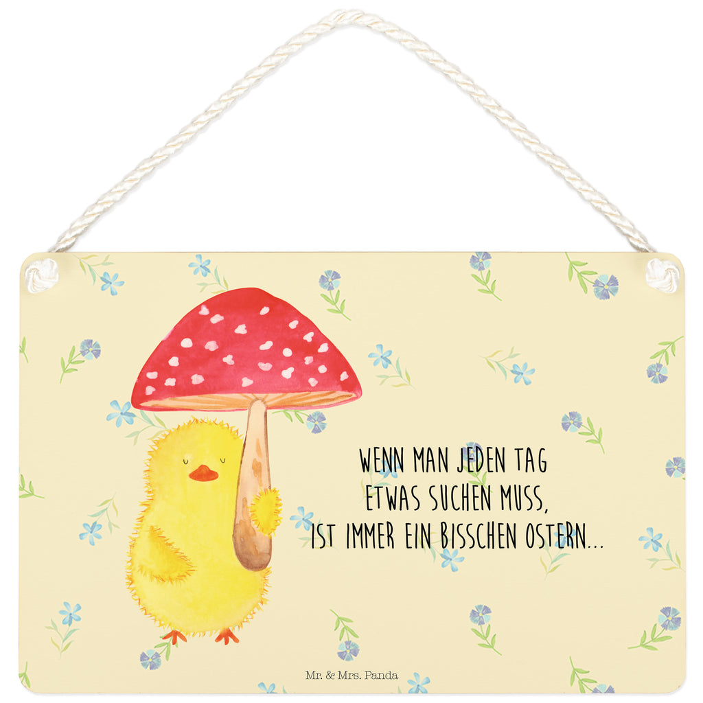 Deko Schild Küken Fliegenpilz Dekoschild, Deko Schild, Schild, Tür Schild, Türschild, Holzschild, Wandschild, Wanddeko, Ostern, Osterhase, Ostergeschenke, Osternest, Osterdeko, Geschenk zu Ostern, Küken, Fliegenpilz, Glückspilz, Frohe Ostern, Ostergrüße