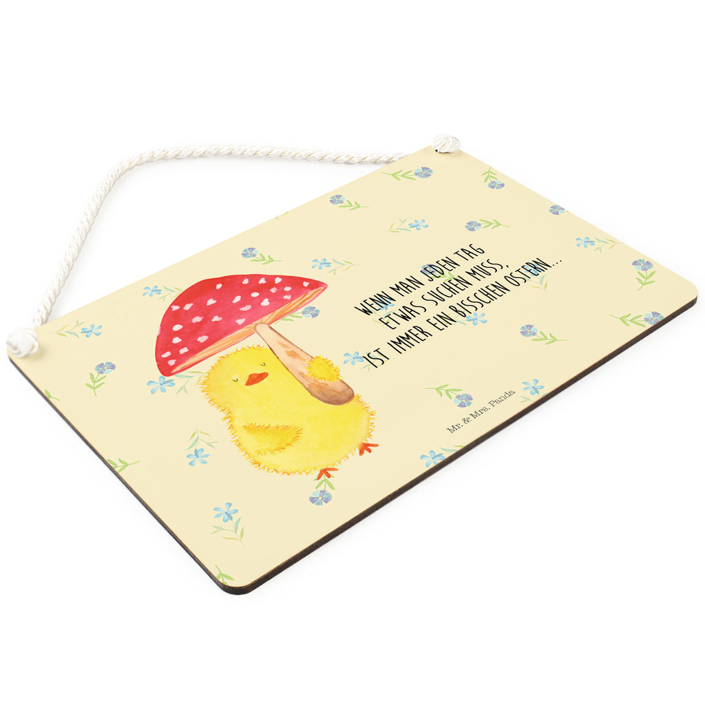 Deko Schild Küken Fliegenpilz Dekoschild, Deko Schild, Schild, Tür Schild, Türschild, Holzschild, Wandschild, Wanddeko, Ostern, Osterhase, Ostergeschenke, Osternest, Osterdeko, Geschenk zu Ostern, Küken, Fliegenpilz, Glückspilz, Frohe Ostern, Ostergrüße