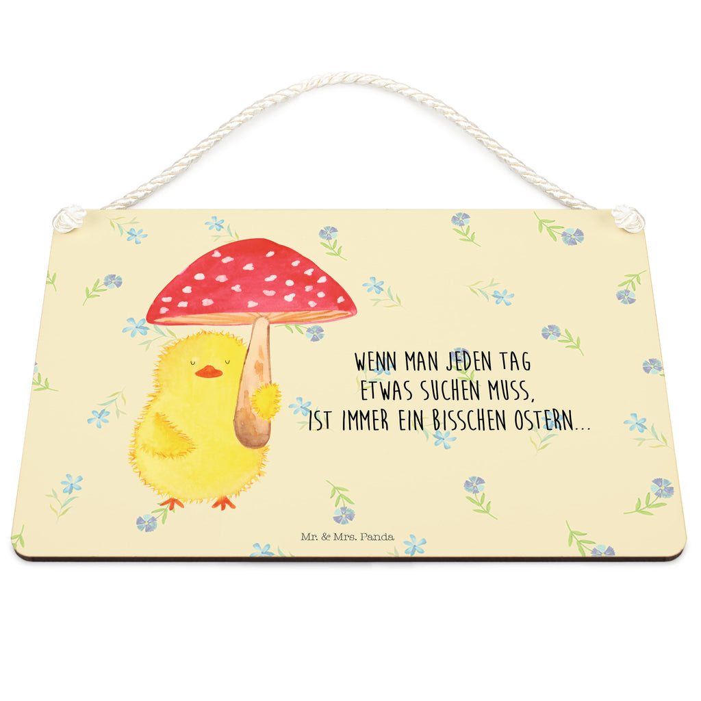Deko Schild Küken Fliegenpilz Dekoschild, Deko Schild, Schild, Tür Schild, Türschild, Holzschild, Wandschild, Wanddeko, Ostern, Osterhase, Ostergeschenke, Osternest, Osterdeko, Geschenk zu Ostern, Küken, Fliegenpilz, Glückspilz, Frohe Ostern, Ostergrüße