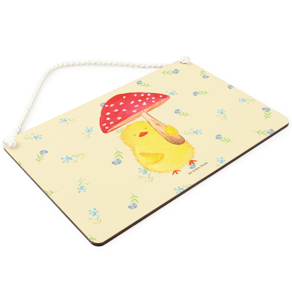 Deko Schild Küken Fliegenpilz Dekoschild, Deko Schild, Schild, Tür Schild, Türschild, Holzschild, Wandschild, Wanddeko, Ostern, Osterhase, Ostergeschenke, Osternest, Osterdeko, Geschenk zu Ostern, Küken, Fliegenpilz, Glückspilz, Frohe Ostern, Ostergrüße