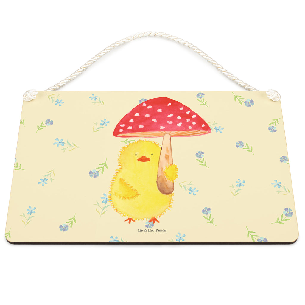 Deko Schild Küken Fliegenpilz Dekoschild, Deko Schild, Schild, Tür Schild, Türschild, Holzschild, Wandschild, Wanddeko, Ostern, Osterhase, Ostergeschenke, Osternest, Osterdeko, Geschenk zu Ostern, Küken, Fliegenpilz, Glückspilz, Frohe Ostern, Ostergrüße