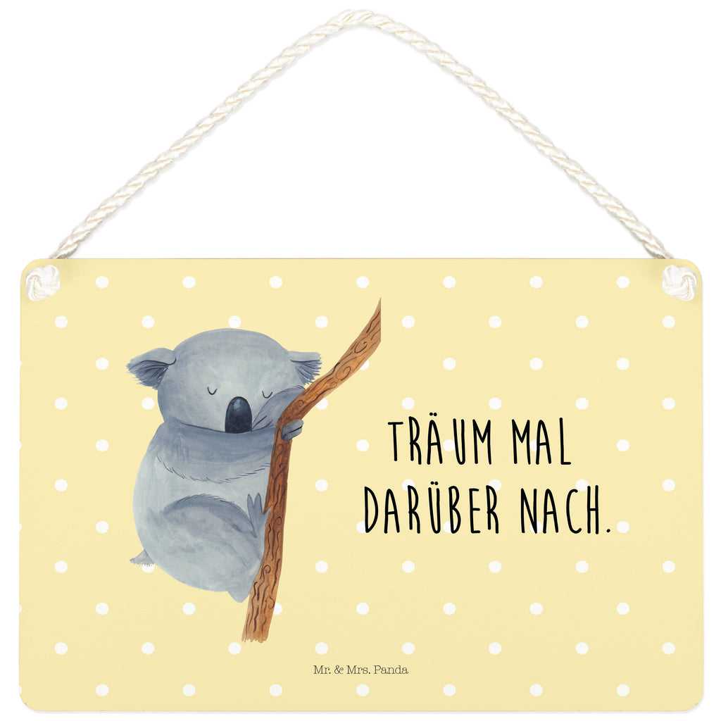 Deko Schild Koalabär Koala, träumen, Traum, schlafen, Schlafzimmer, Traumland, Bär, Koalabär Dekoschild, Deko Schild, Schild, Tür Schild, Türschild, Holzschild, Wandschild, Wanddeko  süße Tiermotive, gute Laune, lustige Sprüche, Tiere