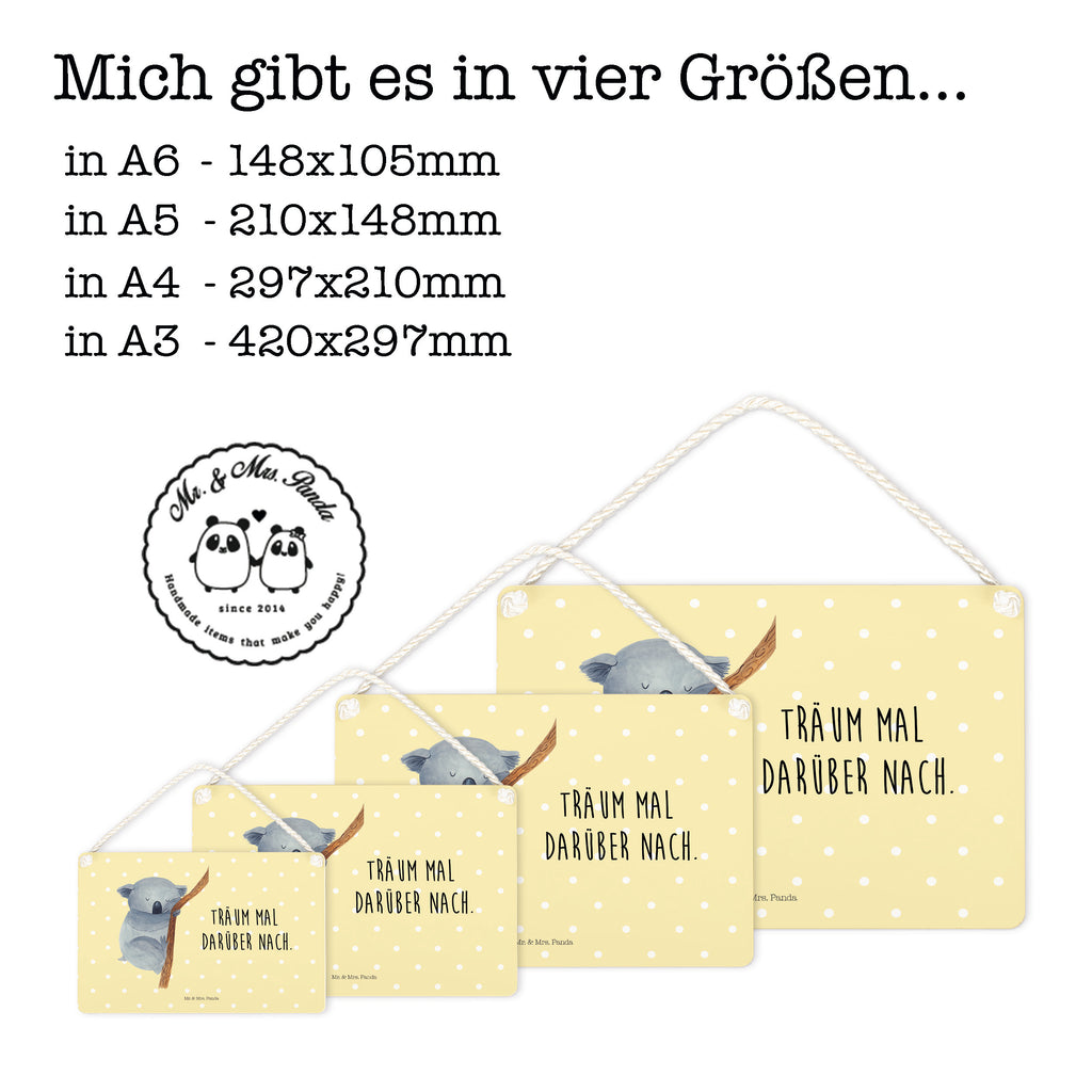 Deko Schild Koalabär Koala, träumen, Traum, schlafen, Schlafzimmer, Traumland, Bär, Koalabär Dekoschild, Deko Schild, Schild, Tür Schild, Türschild, Holzschild, Wandschild, Wanddeko  süße Tiermotive, gute Laune, lustige Sprüche, Tiere
