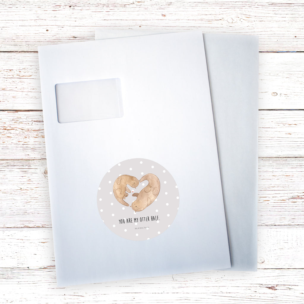 80mm Rund Aufkleber Otter Herz Sticker, Aufkleber, Etikett, Otter, Fischotter, Seeotter, Liebe, Herz, Liebesbeweis, Liebesgeschenk, Bessere Hälfte, Love you, Jahrestag, Hochzeitstag, Verlobung, gemeinsames Leben