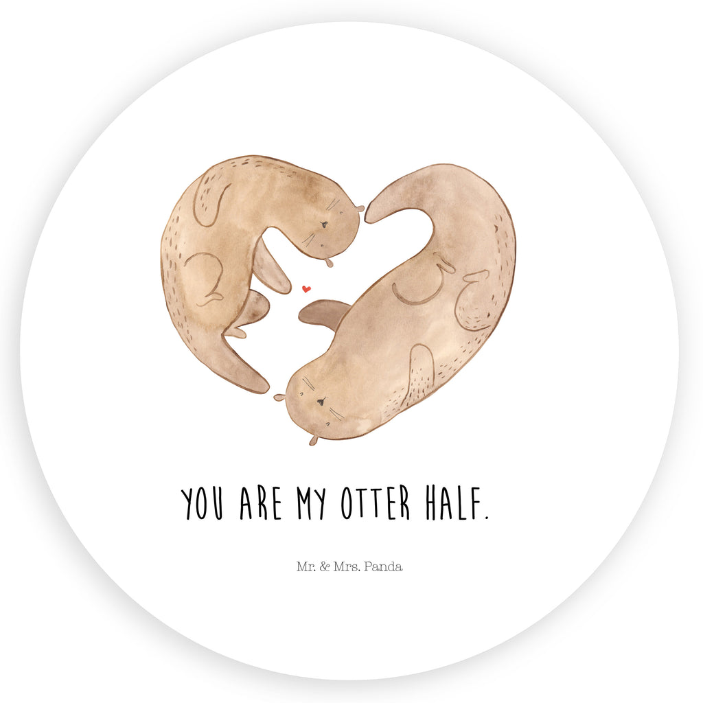 80mm Rund Aufkleber Otter Herz Sticker, Aufkleber, Etikett, Otter, Fischotter, Seeotter, Liebe, Herz, Liebesbeweis, Liebesgeschenk, Bessere Hälfte, Love you, Jahrestag, Hochzeitstag, Verlobung, gemeinsames Leben