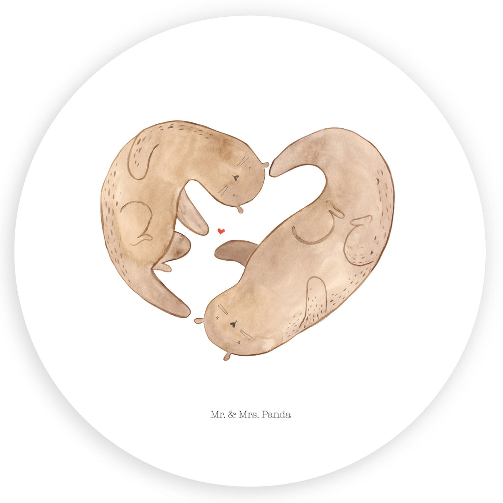 80mm Rund Aufkleber Otter Herz Sticker, Aufkleber, Etikett, Otter, Fischotter, Seeotter, Liebe, Herz, Liebesbeweis, Liebesgeschenk, Bessere Hälfte, Love you, Jahrestag, Hochzeitstag, Verlobung, gemeinsames Leben