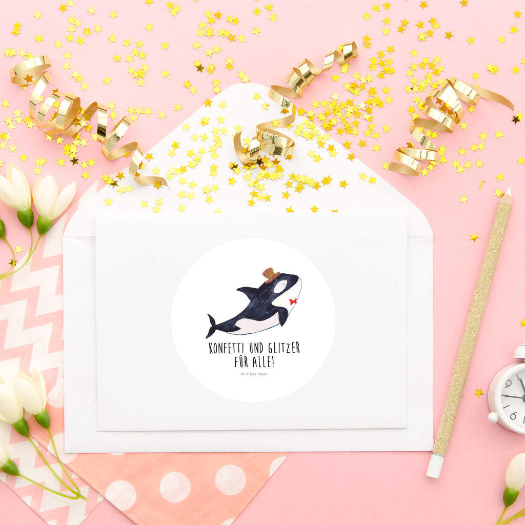 80mm Rund Aufkleber Orca Zylinder Sticker, Aufkleber, Etikett, Meerestiere, Meer, Urlaub, Narwal, Glitter, Konfetti, Glitzer, Geburtstag, Feier, Fete, Fest, Glückwunsch, Orca