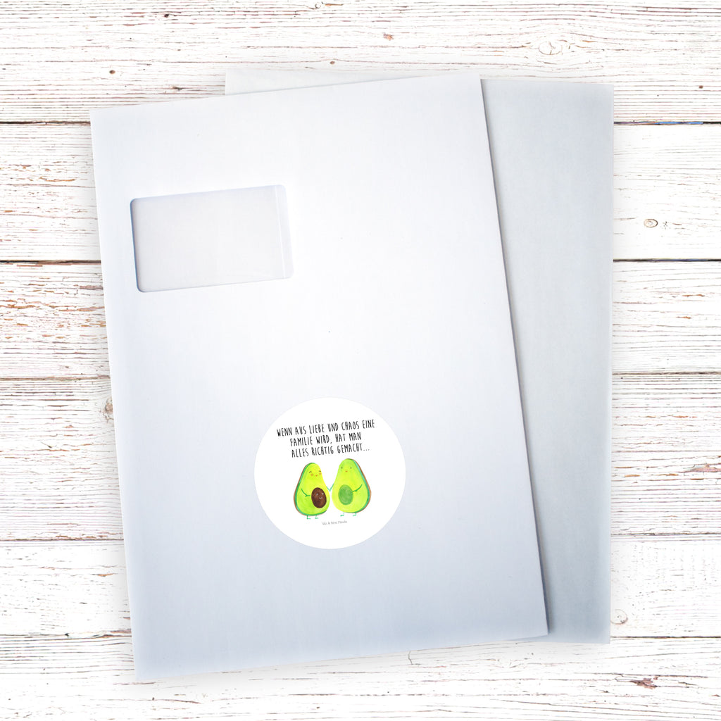80mm Rund Aufkleber Avocado Pärchen