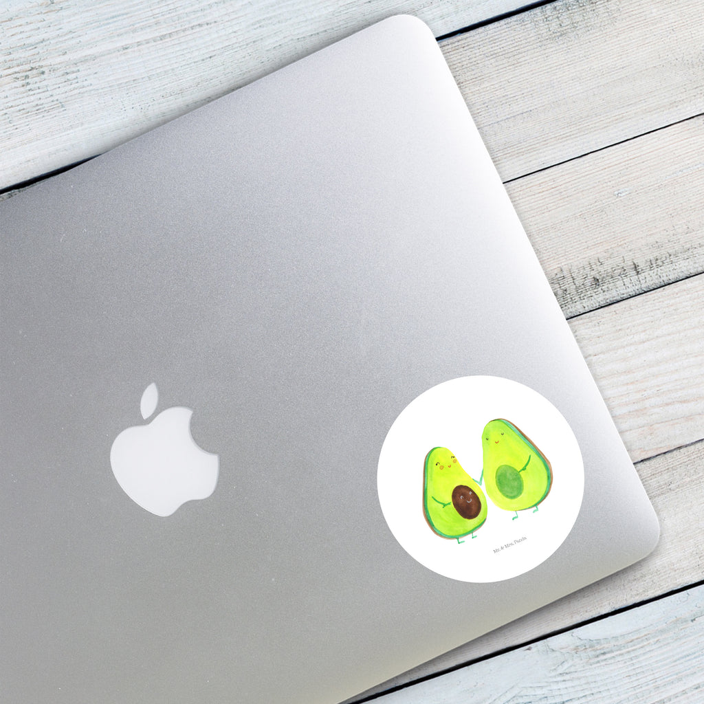 80mm Rund Aufkleber Avocado Pärchen