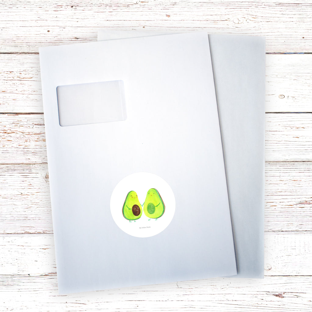 80mm Rund Aufkleber Avocado Pärchen