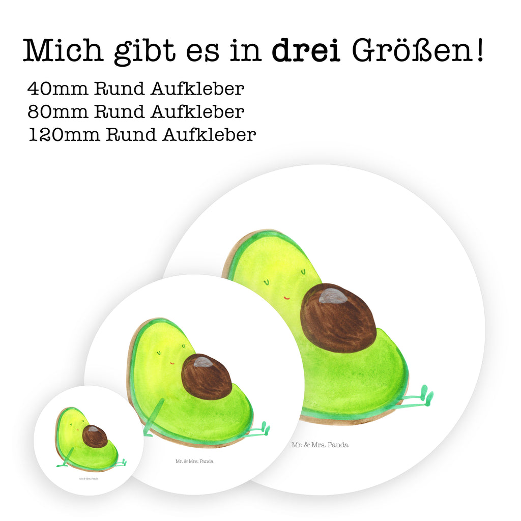 80mm Rund Aufkleber Avocado schwanger