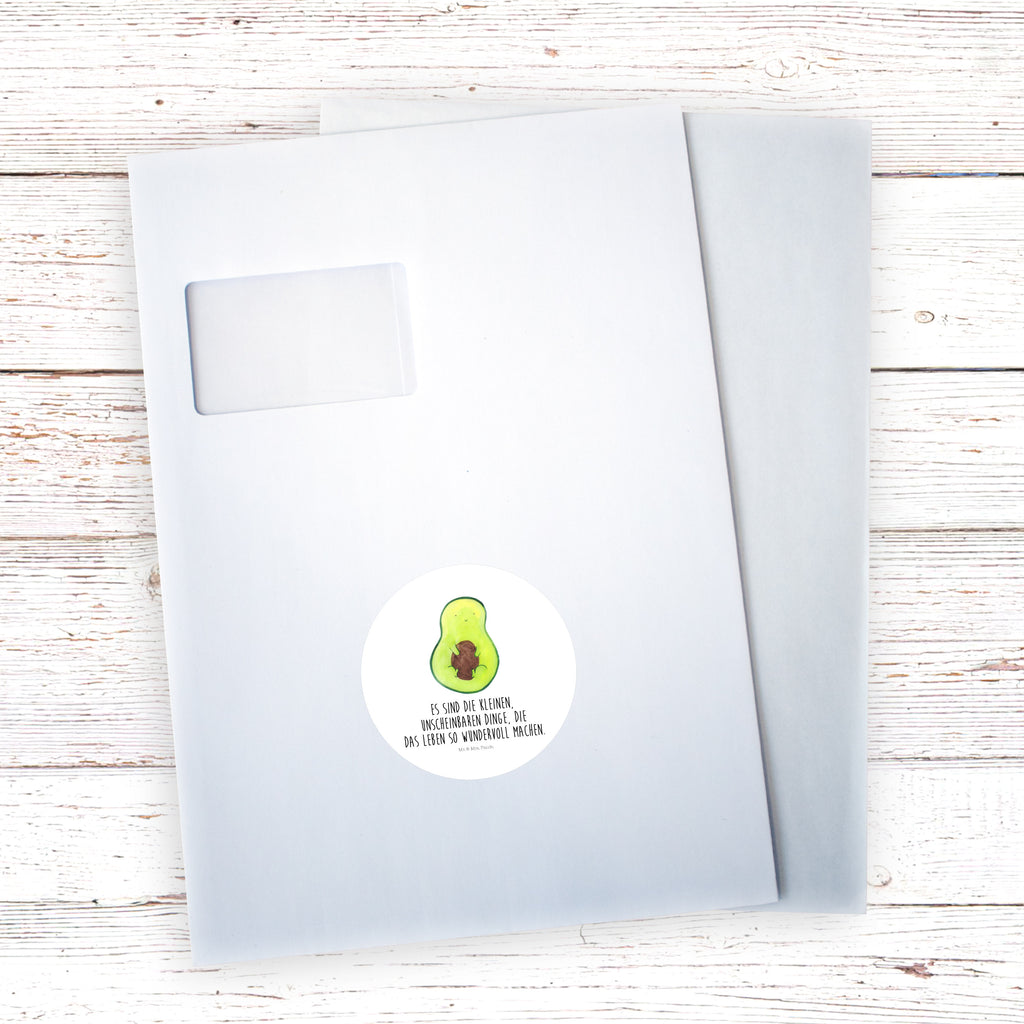 80mm Rund Aufkleber Avocado mit Kern