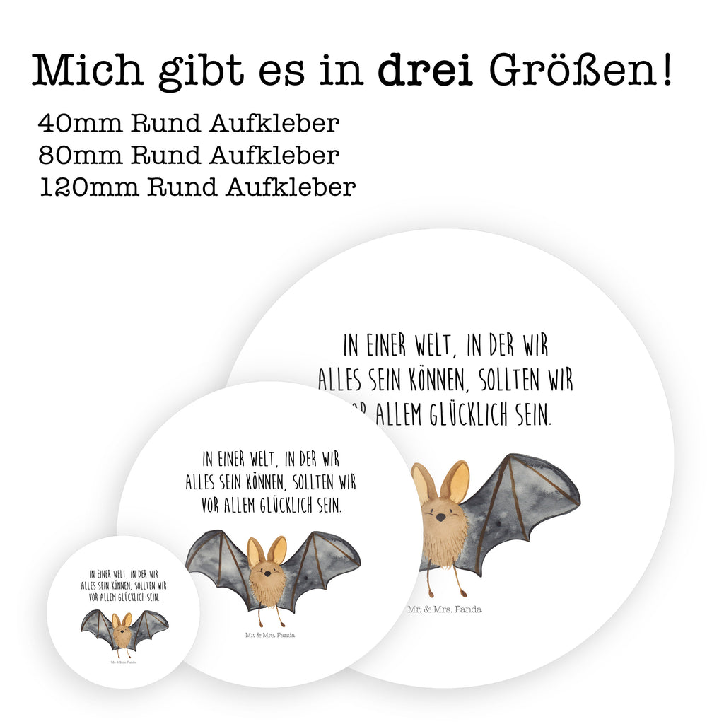80mm Rund Aufkleber Fledermaus Flügel Sticker, Aufkleber, Etikett, Tiermotive, Gute Laune, lustige Sprüche, Tiere