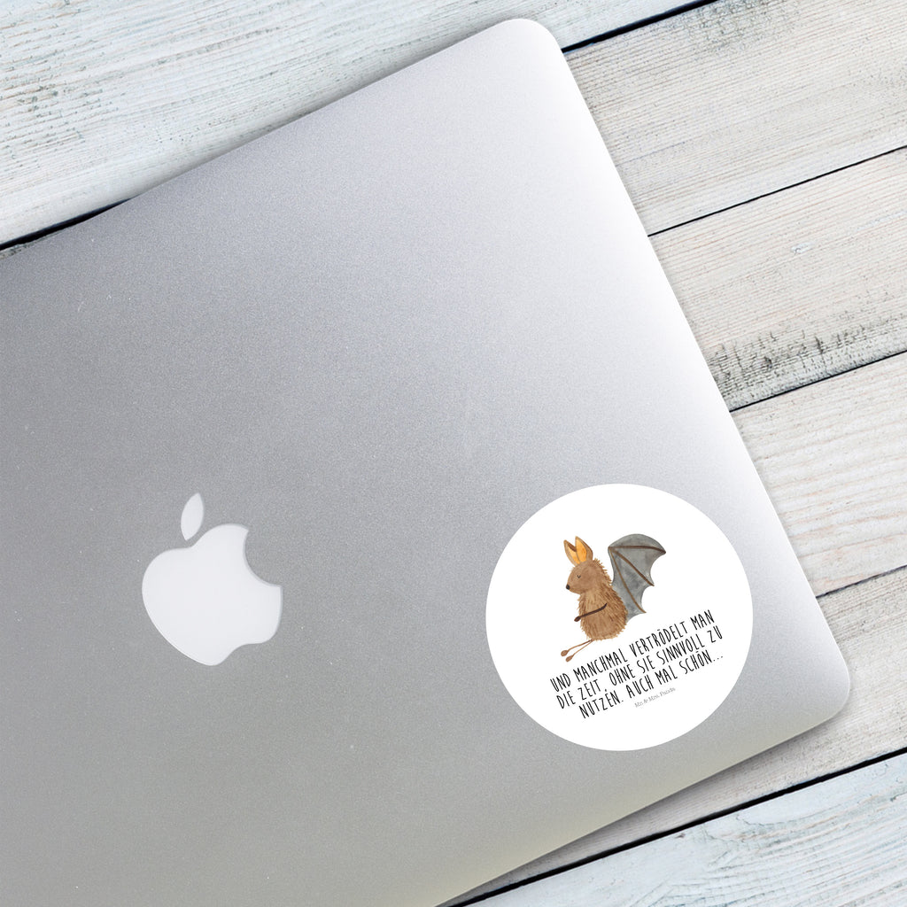 80mm Rund Aufkleber Fledermaus sitzend Sticker, Aufkleber, Etikett, Tiermotive, Gute Laune, lustige Sprüche, Tiere, Fledermaus, Fledermäuse, Motivation, entspannen