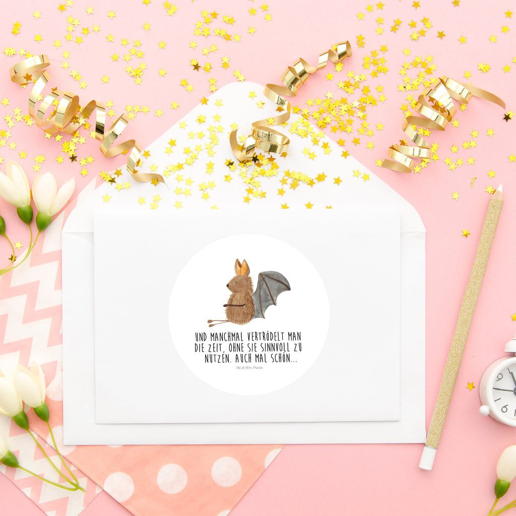 80mm Rund Aufkleber Fledermaus sitzend Sticker, Aufkleber, Etikett, Tiermotive, Gute Laune, lustige Sprüche, Tiere, Fledermaus, Fledermäuse, Motivation, entspannen