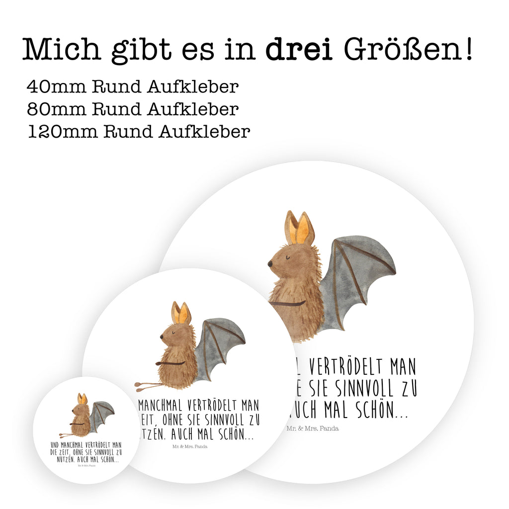 80mm Rund Aufkleber Fledermaus sitzend Sticker, Aufkleber, Etikett, Tiermotive, Gute Laune, lustige Sprüche, Tiere, Fledermaus, Fledermäuse, Motivation, entspannen