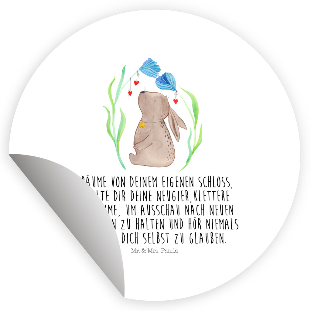120mm Rund Aufkleber Hase Blume Sticker, Aufkleber, Etikett, Kinder, rund, Ostern, Osterhase, Ostergeschenke, Osternest, Osterdeko, Geschenk zu Ostern, Hase, Kaninchen, Kind, Taufe, Taufgeschenk, Geburt, Schwangerschaft, erstes Kind, Kindergeburtstag, Geburtstag, Hoffnung, Träume