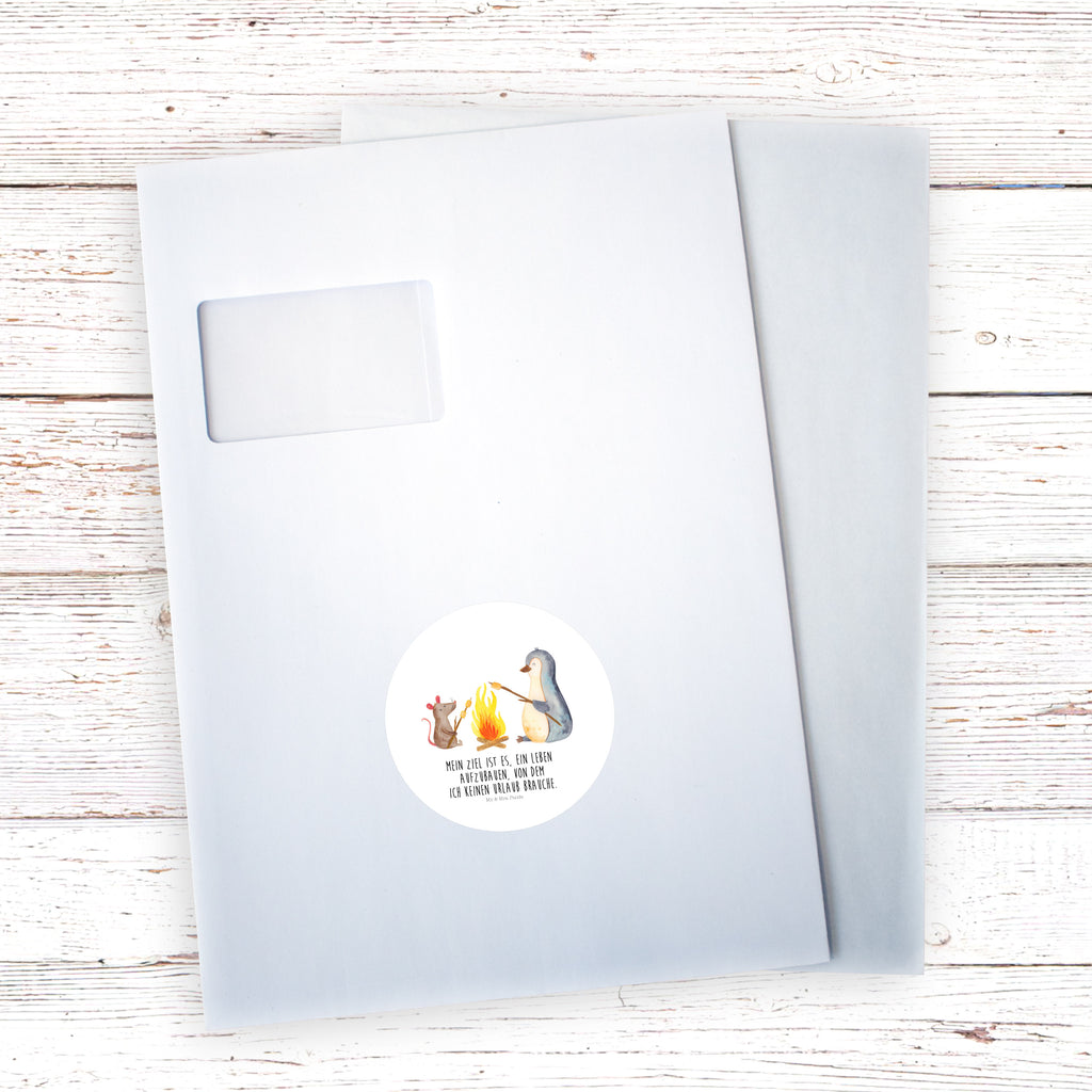 120mm Rund Aufkleber Pinguin Lagerfeuer Sticker, Aufkleber, Etikett, Kinder, rund, Pinguin, Maus, Pinguine, Lagerfeuer, Leben, Arbeit, Job, Motivation, Büro, Büroalltag, Lebensspruch, Lebensmotivation, Neustart, Liebe, grillen, Feuer, Marshmallows