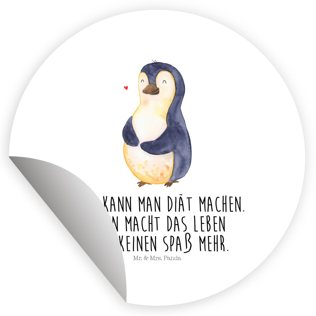80mm Rund Aufkleber Pinguin Diät Sticker, Aufkleber, Etikett, Pinguin, Pinguine, Diät, Abnehmen, Abspecken, Gewicht, Motivation, Selbstliebe, Körperliebe, Selbstrespekt