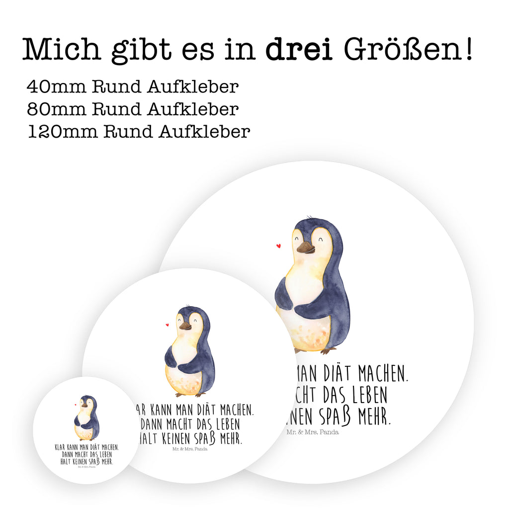 80mm Rund Aufkleber Pinguin Diät Sticker, Aufkleber, Etikett, Pinguin, Pinguine, Diät, Abnehmen, Abspecken, Gewicht, Motivation, Selbstliebe, Körperliebe, Selbstrespekt