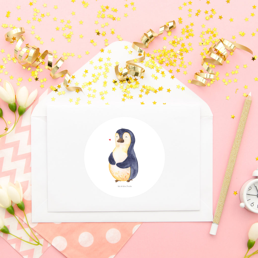 80mm Rund Aufkleber Pinguin Diät Sticker, Aufkleber, Etikett, Pinguin, Pinguine, Diät, Abnehmen, Abspecken, Gewicht, Motivation, Selbstliebe, Körperliebe, Selbstrespekt