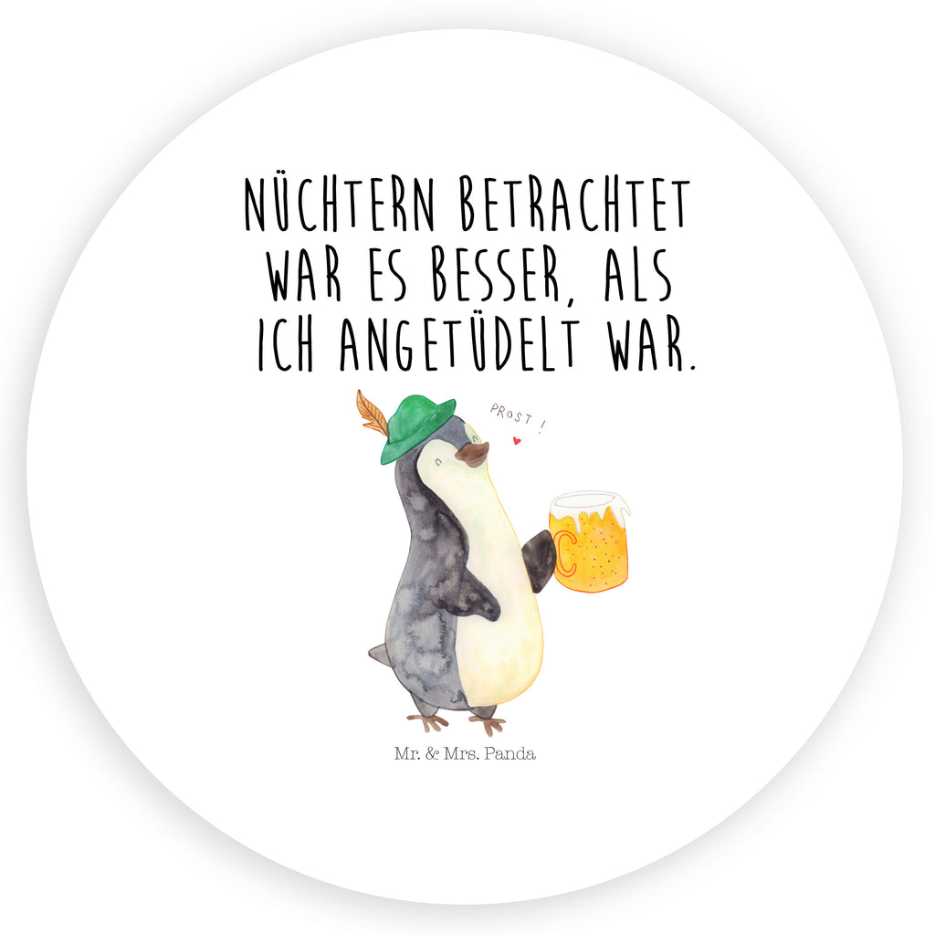 80mm Rund Aufkleber Pinguin Bier Sticker, Aufkleber, Etikett, Pinguin, Pinguine, Bier, Oktoberfest
