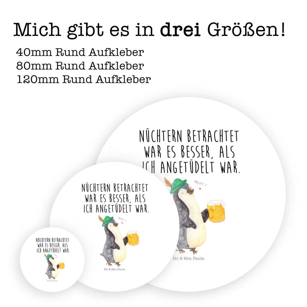80mm Rund Aufkleber Pinguin Bier Sticker, Aufkleber, Etikett, Pinguin, Pinguine, Bier, Oktoberfest