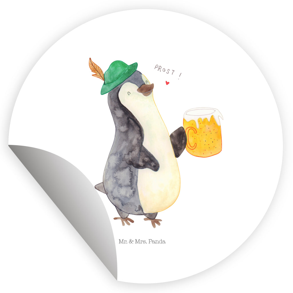 80mm Rund Aufkleber Pinguin Bier Sticker, Aufkleber, Etikett, Pinguin, Pinguine, Bier, Oktoberfest