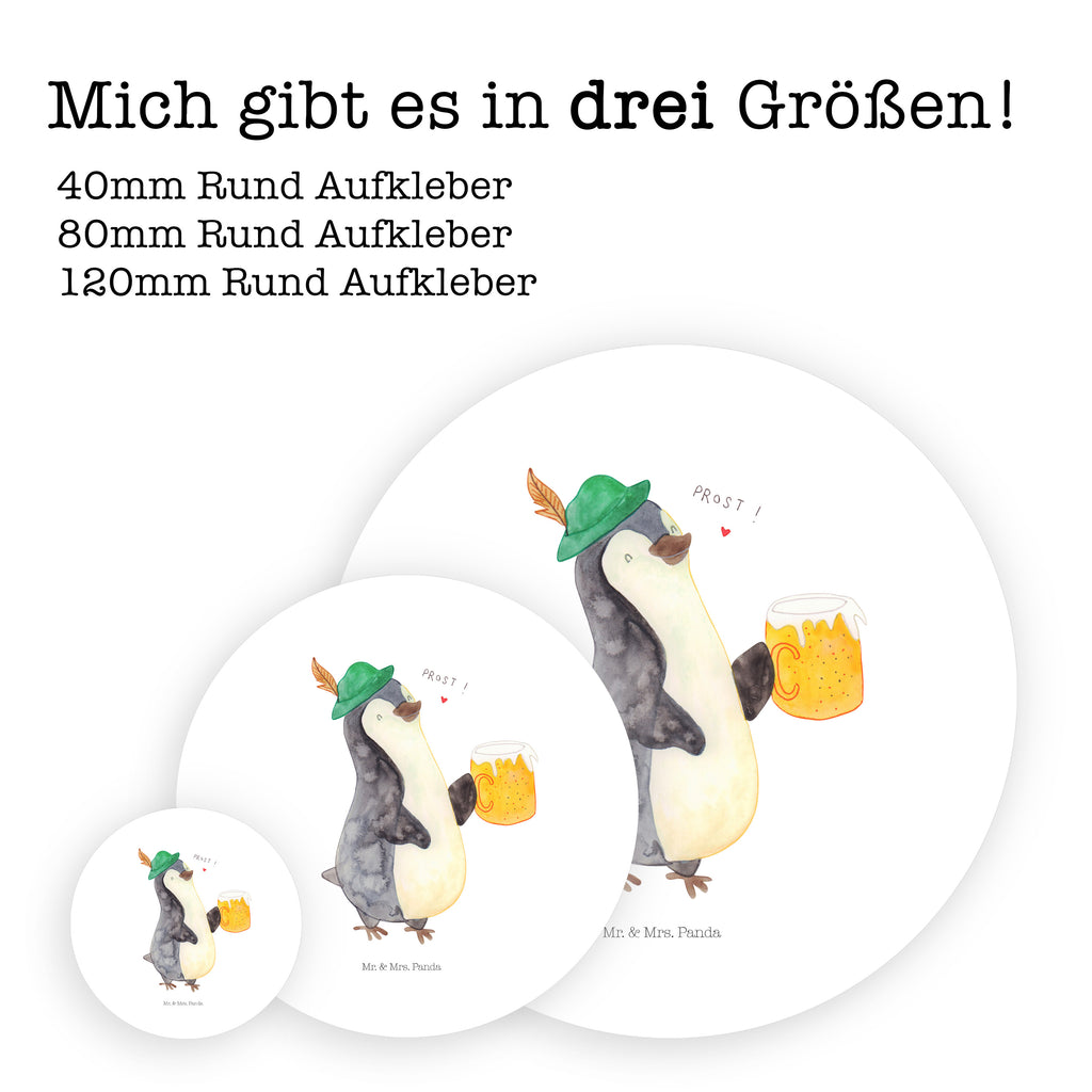 80mm Rund Aufkleber Pinguin Bier Sticker, Aufkleber, Etikett, Pinguin, Pinguine, Bier, Oktoberfest
